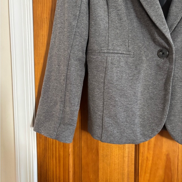 Apt. 9 size medium Charcoal Blazer with Black Polka Dot Cuffs - Picture 2 of 5